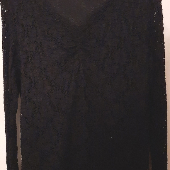 Jaclyn Smith long sleeve net shirt - Picture 4 of 4